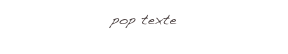 pop texte
